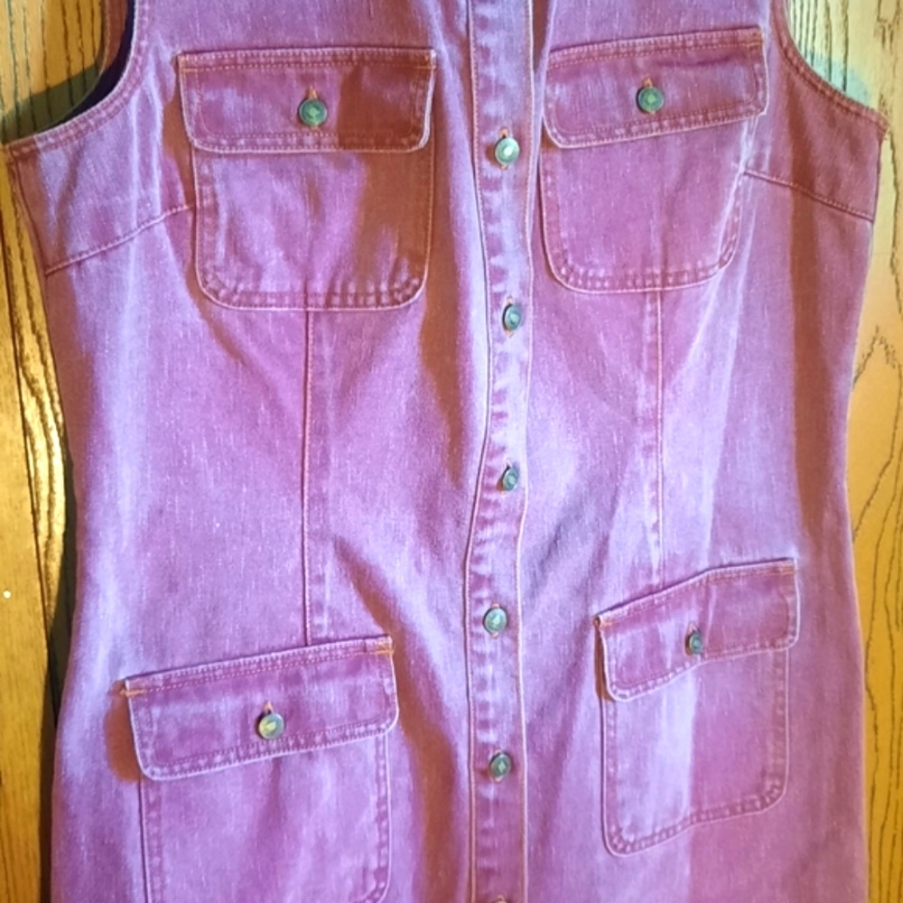 Vintage Newport News Jeanology Collection Purple Denium Dress - Picture 5 of 12